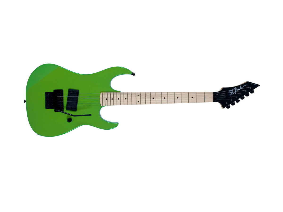 Gunslinger Retro II with Floyd Rose by Quality One Development Store electric guitar in green with Seymour Duncan SH6 Custom