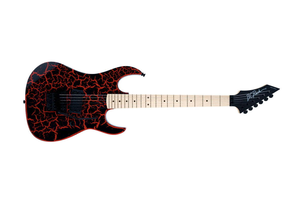 Gunslinger Retro II with Floyd Rose by Quality One Development Store electric guitar in Red Crackle with Seymour Duncan SH6