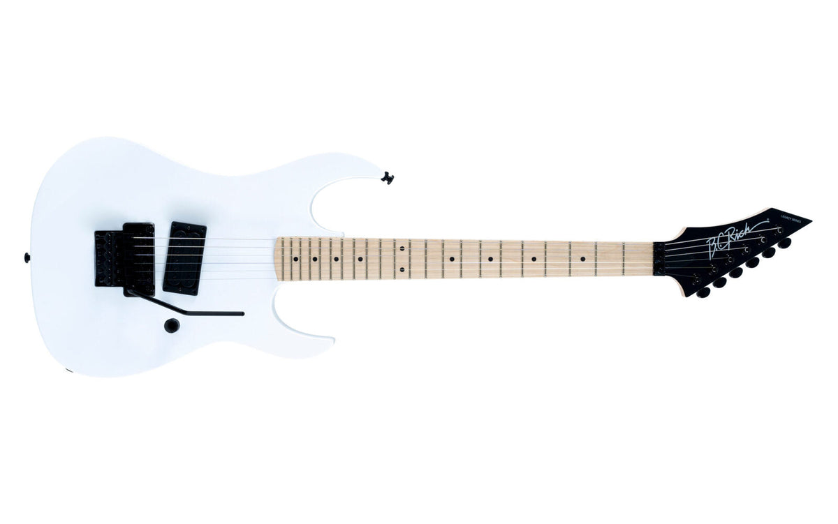 Gunslinger Retro II with Floyd Rose by Quality One Development Store electric guitar in white with Seymour Duncan SH6