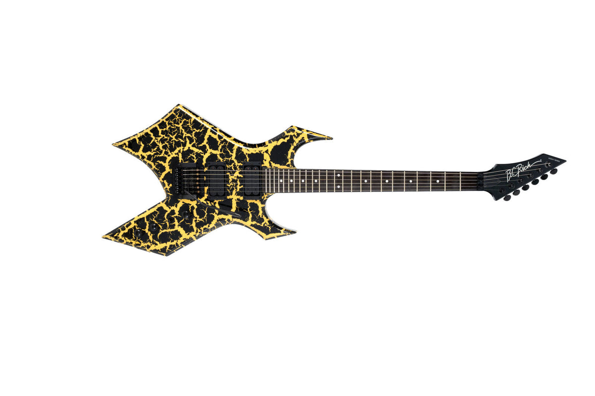 Warlock Legacy with Kahler by Quality One Development Store electric guitar in Yellow Crackle with passive humbucker