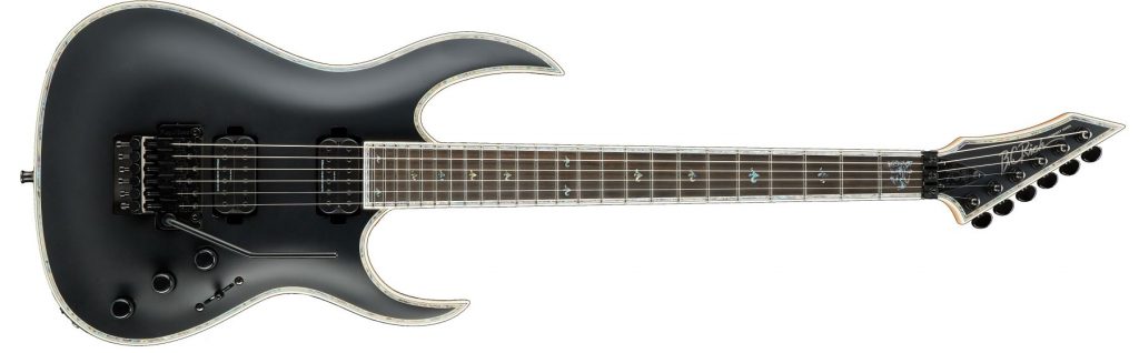 Shredzilla Prophecy archtop with Floyd Rose by Quality One Development Store in Satin Black with deep cut for higher-fret access