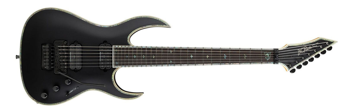 Quality One Development Store Shredzilla 7 Prophecy archtop electric guitar in Satin Black with deep cut for higher-fret access