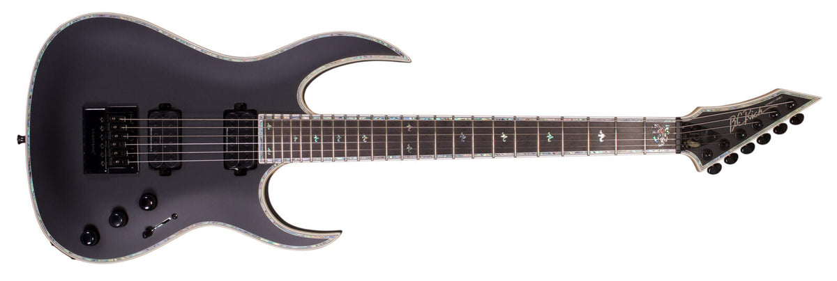 Shredzilla Prophecy archtop electric guitar by Quality One Development Store in Trans Black with neck-through construction