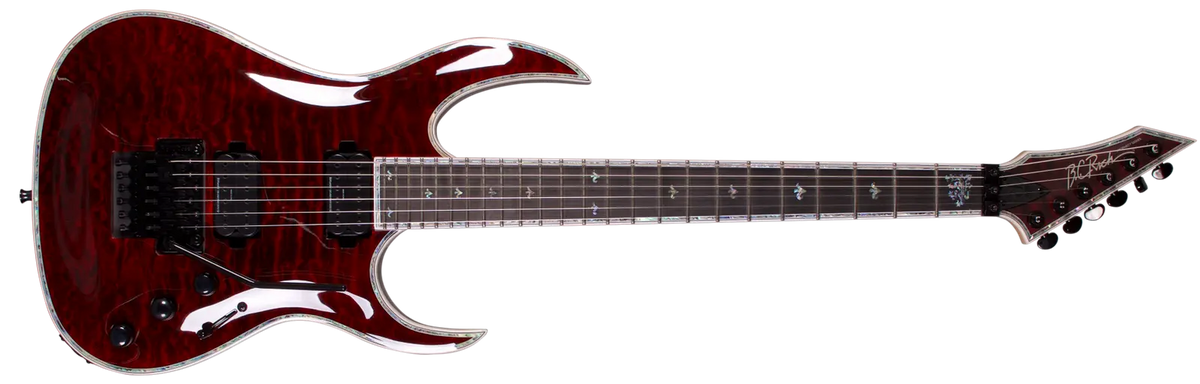 Shredzilla Prophecy Exotic Archtop with Floyd Rose by Quality One Development Store in Black Cherry, deep cut