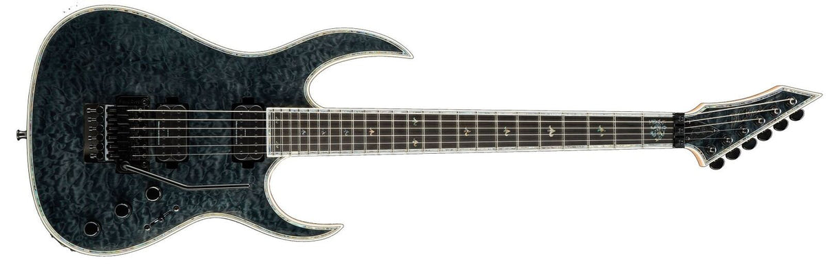 Shredzilla Prophecy Exotic Archtop with Floyd Rose by Quality One Development Store in Trans Black with deep cut