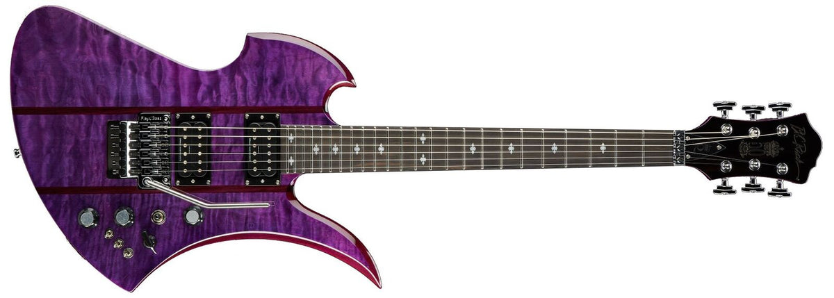 Mockingbird Legacy ST with Floyd Rose by Quality One Development Store in Trans Purple with 5-position varitone filter knob