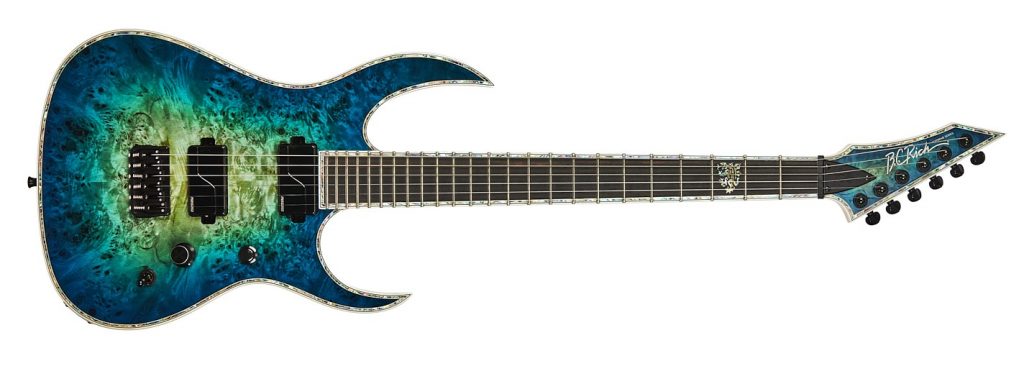 Shredzilla Extreme Exotic Quality One Development Store electric guitar in Cyan Blue with neck through design