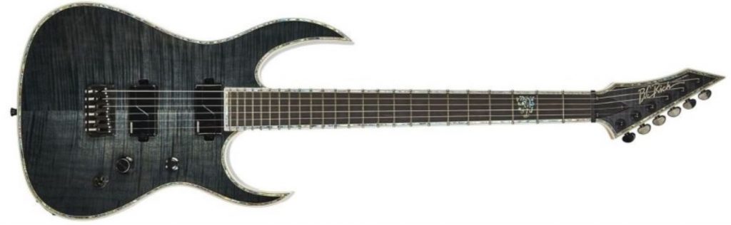 Shredzilla Extreme Exotic Quality One Development Store neck-through electric guitar in Trans Black Satin with satin-finish neck back