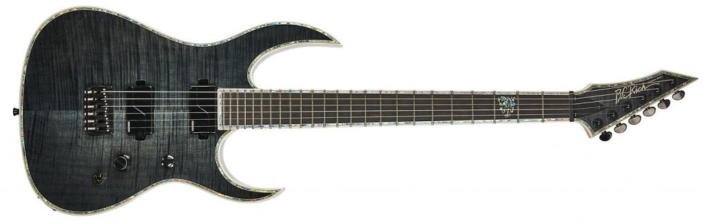 Shredzilla Extreme Exotic Quality One Development Store neck-through electric guitar in Trans Black Satin with USA-made pickups