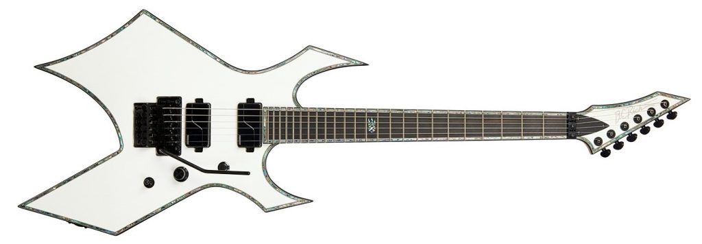 Warlock Extreme with Floyd Rose by Quality One Development Store neck-through electric guitar in Matte White with USA-made pickups