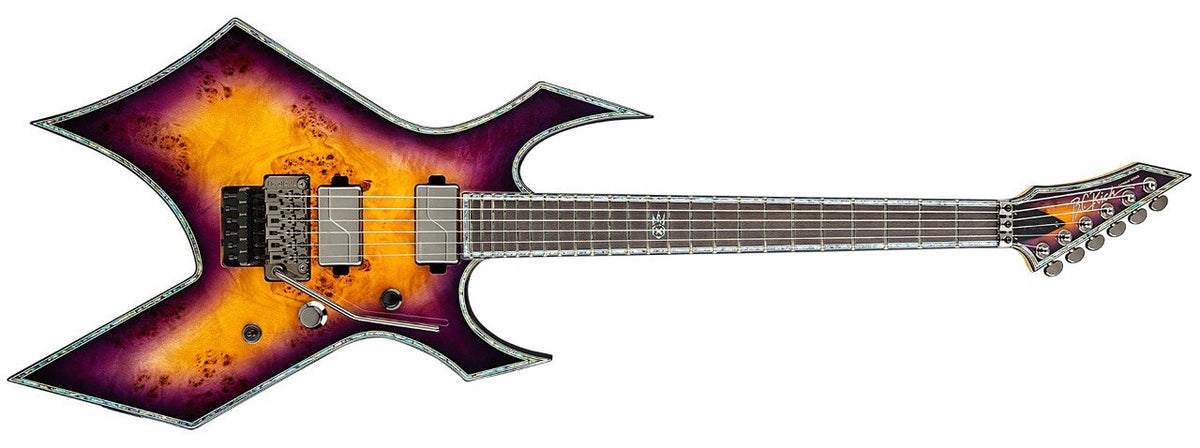 Warlock Extreme Exotic with Floyd Rose by Quality One Development Store neck-through electric guitar in Purple Haze