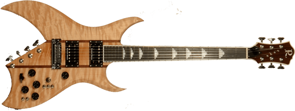 Rich B 10 Supreme Handcrafted USA by Quality One Development Store electric guitar in Trans Natural with neck-through design