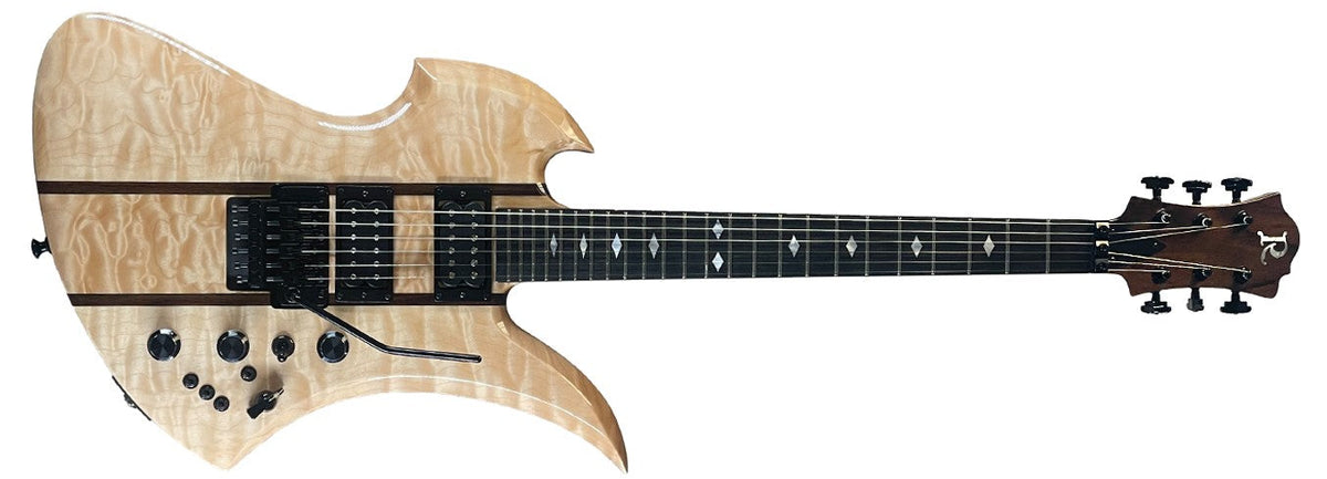 Mockingbird SL Custom by Quality One Development Store electric guitar in Natural with quilt maple neck-through top