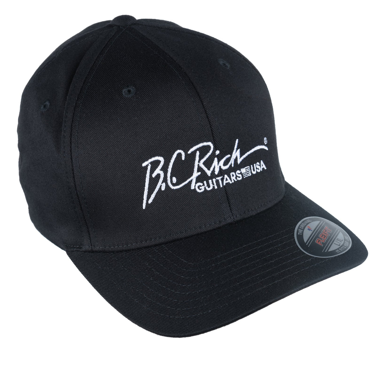B.C.Rich Flexfit Baseball Cap by Quality One Development Store black Flexfit twill with soft elastic headband