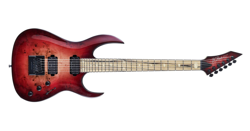 Shredzilla Prophecy Archtop with EverTune by Quality One Development Store electric guitar in Lava Burst with neck-through construction