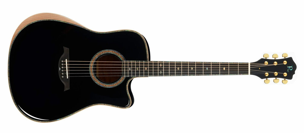 B.C. Rich Prophecy Series Acoustic Cutaway by Quality One Development Store in Smoke Black Quilt with neck-through build
