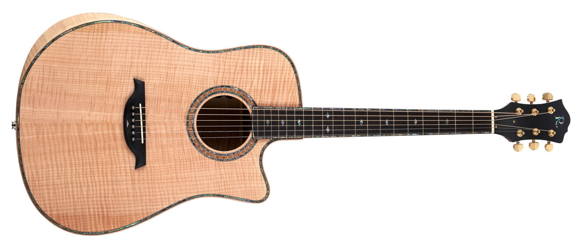 B.C. Rich Prophecy Series Acoustic Cutaway by Quality One Development Store in Smoke Black Quilt with neck-through construction