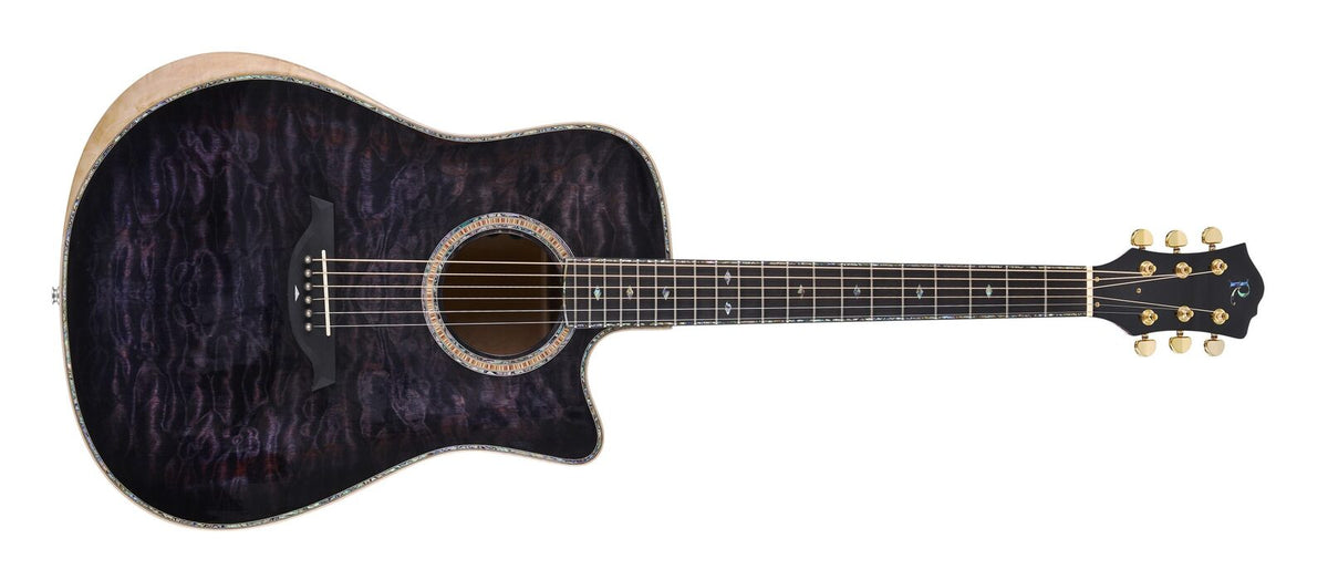 B.C. Rich Prophecy Series Acoustic Cutaway by Quality One Development Store in Smoke Black Quilt with neck-through construction