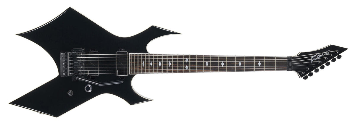 Warlock Extreme 7 by Quality One Development Store black neck-through electric guitar with USA-made pickups