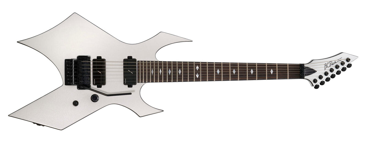 Warlock Extreme 7 by Quality One Development Store electric guitar in Glitter White with neck-through design