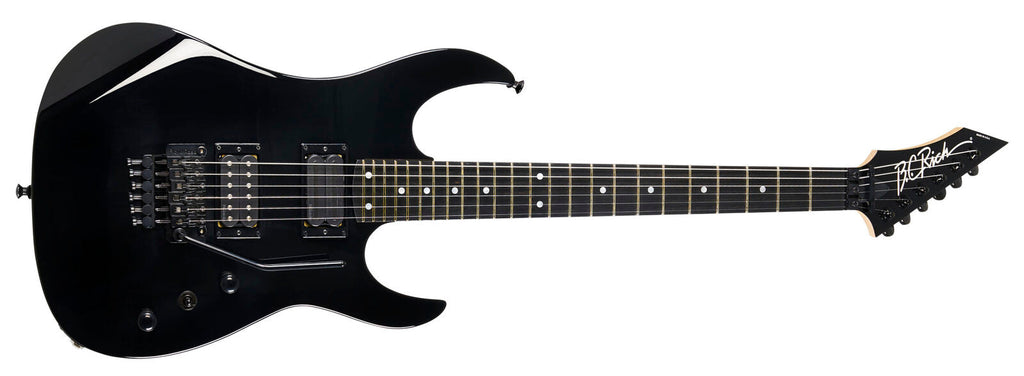 ST Legacy 24 USA by Quality One Development Store bolt-on electric guitar in black with Floyd Rose Original tremolo