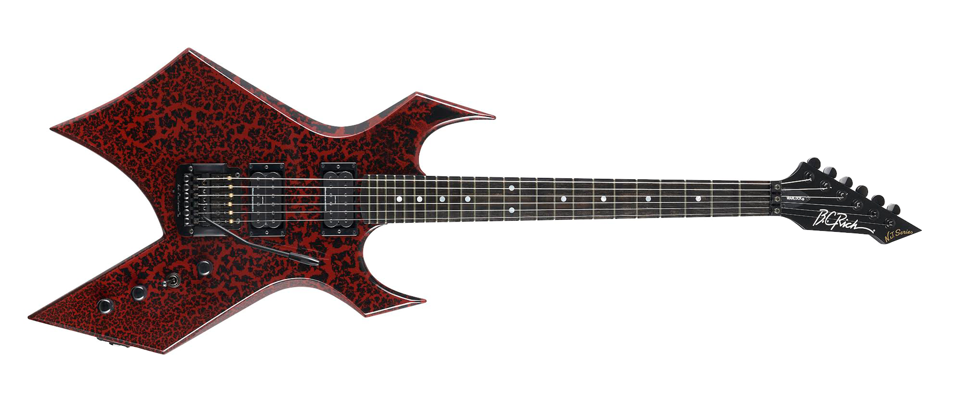 2022 B.C. Rich Stranger Things Eddie Replica & Inspired Warlock Guitar Ltd  Ed Red Krackle